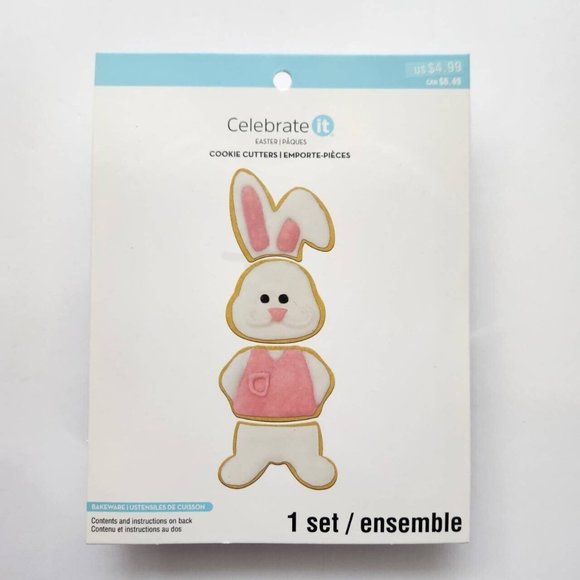 Celebrate it Easter Bunny Build Cookie Cutter 1 Set - Build a Bunny - Picture 1 of 8